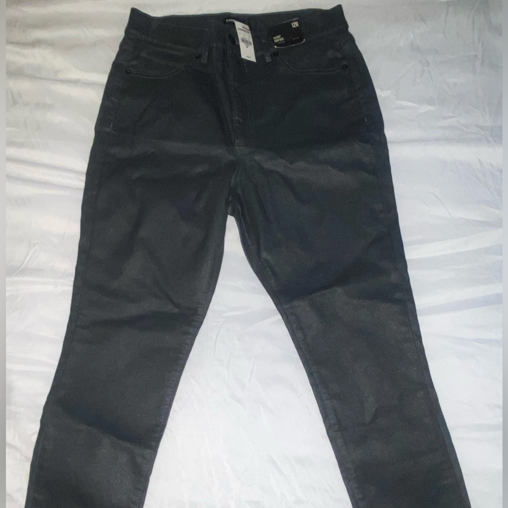 High-Rise Coated Express Skinny Jeans
